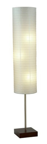 Adesso 4099-15 Gyoza Floorchiere 67-Inch Floor Lamp with Rice-Paper Shade, Walnut