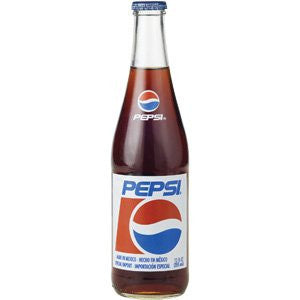 Mexican Pepsi Cola 12-12oz (355ml) Glass Bottles Mexico