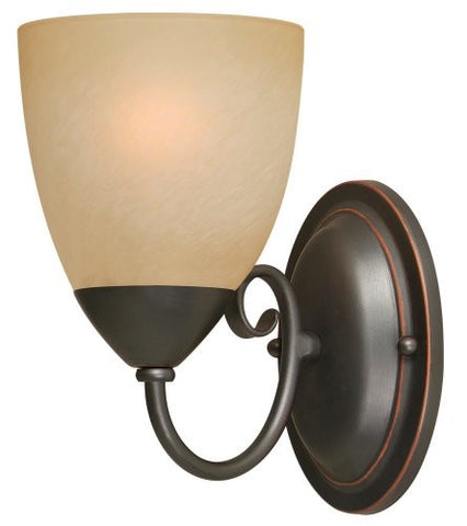 Hardware House 543793 Berkshire 5-Inch by 8-1/4-Inch Bath/Wall Lighting Fixture, Classic Bronze