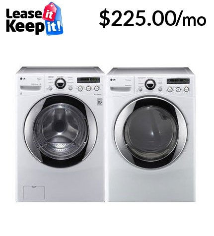 LG PAIR SPECIAL-LG Steam Washer Series Ultra Capacity Front Load Technology Laundry System(WM2650HWA+DLEX2650W)