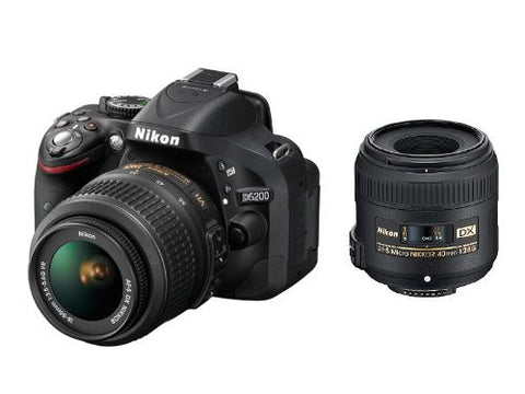 Nikon digital single-lens reflex camera D5200 standard zoom lens kit Micro AF-S DX NIKKOR 18-55mm f / 3.5-5.6G VR / AF-S DX Micro NIKKOR 40mm f / 2.8G comes with black D5200LKMCBK (Japan Import)