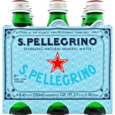 San Pellegrino Sparkling Mineral Water 8.45 oz. 6-Count (Pack of 4)
