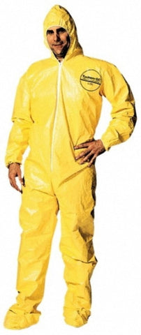 Dupont Large Yellow Tychem Qc Chemical Protection Coveralls
