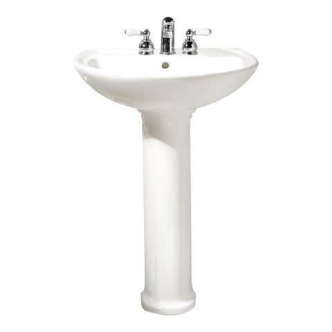 American Standard 0236.411.020 Cadet Pedestal Top and Leg with 4-Inch Centerset Holes, White