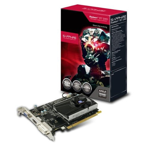 Sapphire Radeon R7 240 2GB DDR3 HDMI/DVI-D/VGA with Boost PCI-Express Graphics Card 11216-00-20G