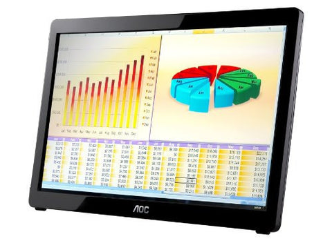 AOC E1649FWU 16" USB-Powered Portable LED Monitor - Glossy Black
