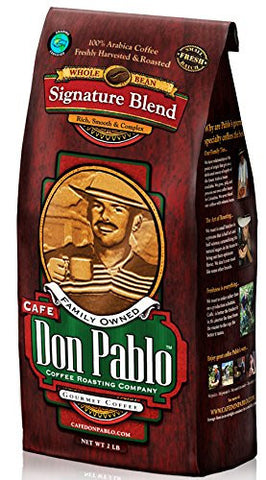 Cafe Don Pablo Gourmet Coffee Signature Blend - Medium-Dark Roast - Whole Bean - 2 Lb Bag