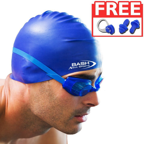 Swim Cap - Silicone, Blue Adult Swimming Cap - Best Premium Swim Caps for Men and Women!