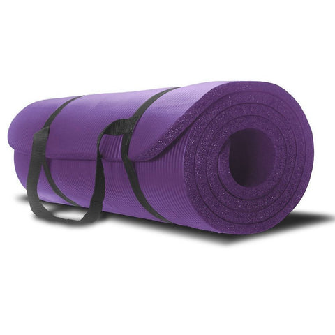 Yoga Mat - Best Premium Thick Exercise Mat - Great for Aerobic and Pilates - Use At Home and Gym - With Strap Carrier - For Man and Woman - No Hassle 1 Year Guarantee