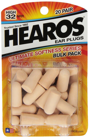 Hearos Ultimate Softness Series Foam Earplugs, 20-Pair
