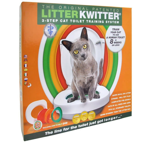 Cat Toilet Training System By Litter Kwitter - Teach Your Cat to Use the Toilet - With Instructional DVD