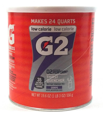Gatorade Perform G2 02 Perform Thirst Quencher Instant Powder Grape Drink 19.6 Oz. (1 Each)