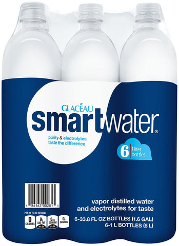 smartwater, 6 ct, 1L Bottle