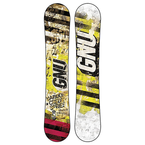 Gnu Carbon Credit Wide BTX Snowboard 2014 153cm Wide Yellow