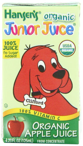 Hansen's Organic Apple Junior Juice, 4.23 Ounce Boxes (Pack of 44)
