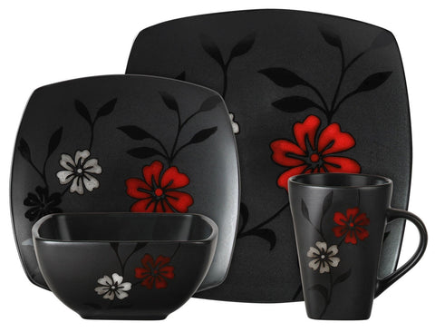 Gibson 16 pc. Evening Blossom Dinnerware Set