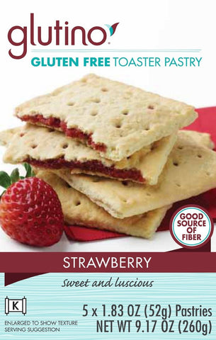 Glutino Gluten Free Toaster Pastry, Strawberry, 1.83 oz. 5 Count
