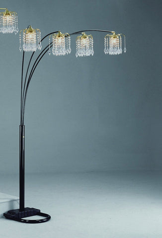 Black Rain Drop Arc Floor Lamp 91′′H by Crown Mark