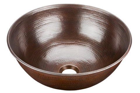 ECOSINKS BRV-1405BC Pinnacle Handmade Solid Copper Vessel, Aged Copper