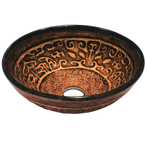 VIGO VG07019 Golden Greek Glass Vessel Bathroom Sink