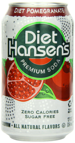 Hansen's Diet Pomegranate Soda, 12 Ounce Cans (Pack of 24)