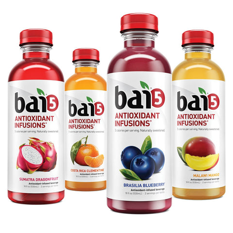 Bai5, 5 calorie Variety Pack, 100% Natural, Antioxidant Infused Beverage, 18-Ounce Bottles (Pack of 12)