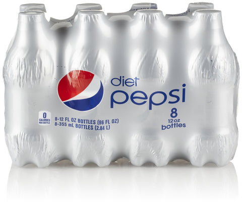 Diet Pepsi Bottle (8 Count, 12 Fl Oz Each)