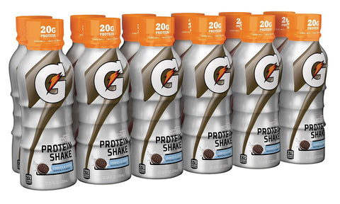 Gatorade Recover Protein Shake, Cookies & Cream , 11.16 Ounce Bottles, 12 Pack