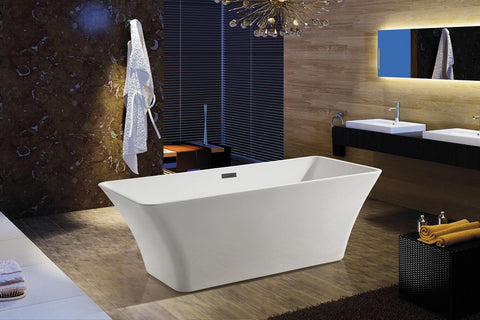 Akdy Bathroom White Color FreeStand Acrylic Bathtub AZ-F295