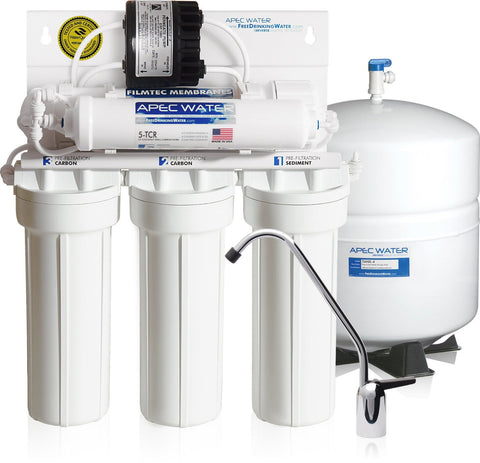 APEC Water - Top Tier, Premium Quality - Built in USA - Ultra Safe & High-Efficiency Permeate Pumped Reverse Osmosis Water Filter System for Low Water Pressure Homes (RO-PERM)