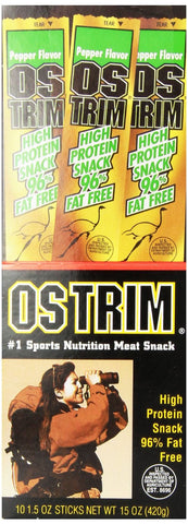 Ostrim High Protein Snack stick, Beef & Ostrich, 1.5 Ounce, 10 Count
