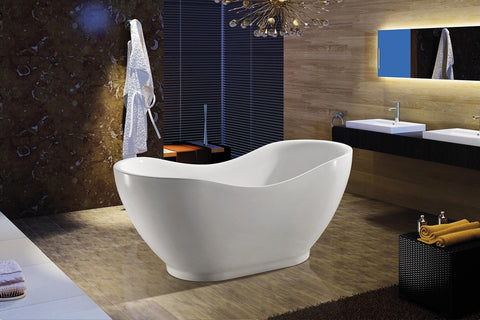 Akdy Bathroom White Color FreeStand Acrylic Bathtub AZ-F290