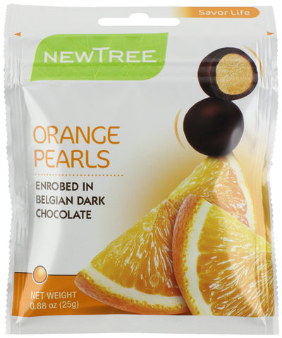 New Tree Chocolate Pearls, Orange, 0.9 Ounce (Pack of 18)