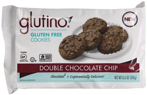 Glutino Gluten Free Double Chocolate Chip Cookies, 8.6 Ounce