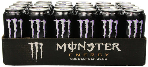 Monster Energy Drink, Absolutely Zero, 16 Ounce (Pack of 24)